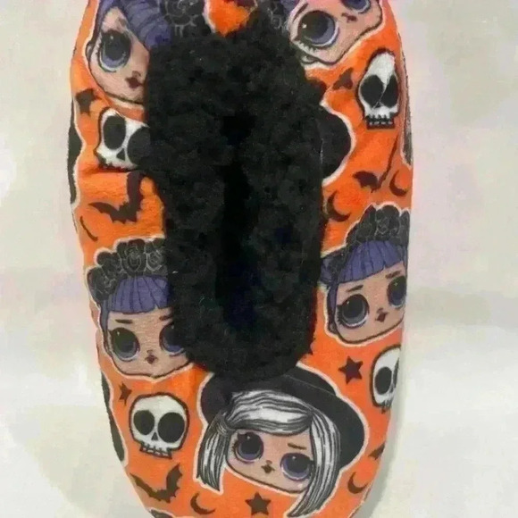 L.O.L Surprise 💀Halloween Slipper Socks with Grippers shoe size s/m 8-13 kids - Picture 4 of 7